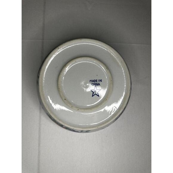 Chinoiserie Ceramic Asian Floral Flower Planter Fruit bowl VTG cottagecore - Picture 3 of 7